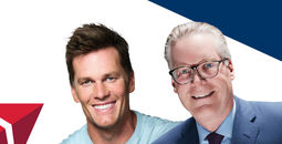 Delta CEO Ed Bastian and Tom Brady.