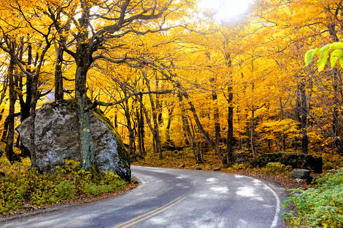 Fall colors in Smugglers' Notch, Vermont