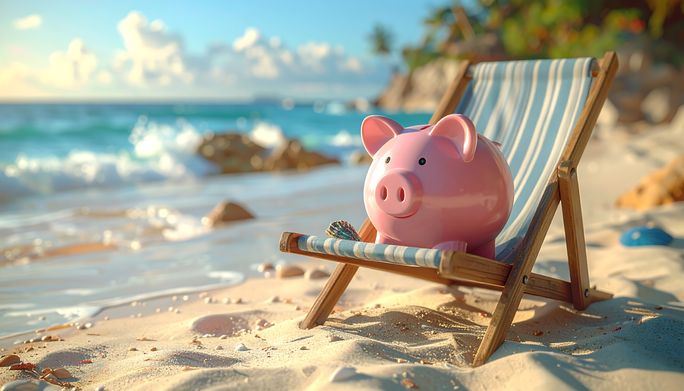 Piggy bank, travel savings, money for travel Piggy bank, travel savings, money for travel