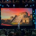 Andrés Martínez, CEO of the Mexican Caribbean Tourism Board, presents during the General Session at EDGE 2025.