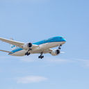 KLM Boeing 787 in flight