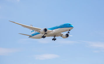 KLM Boeing 787 in flight