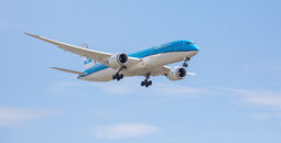 KLM Boeing 787 in flight