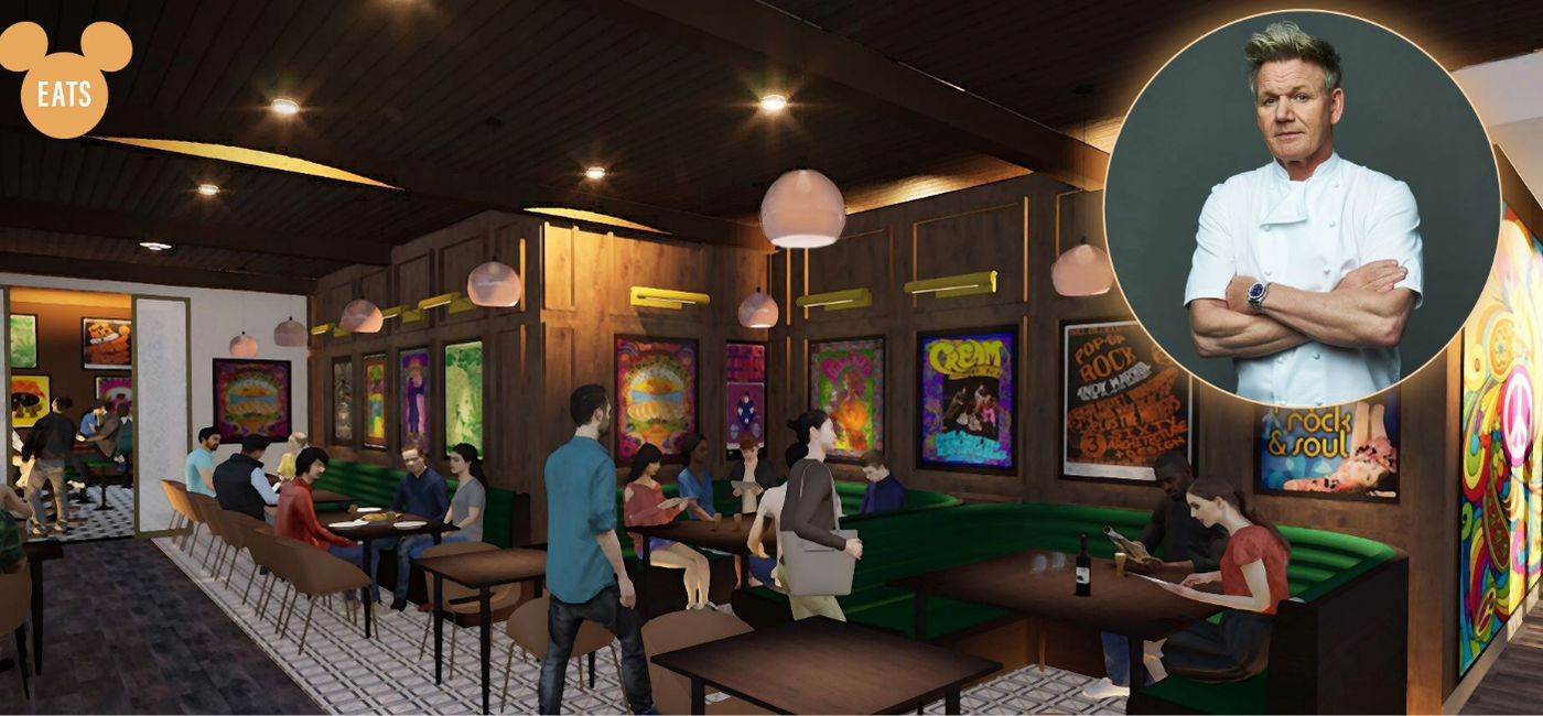 Image: Artist concept of the new Gordon Ramsay at The Carnaby restaurant at Disneyland's Downtown Disney. (Photo Credit: Disneyland Resort)