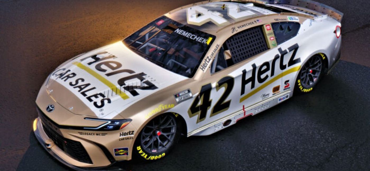 Image: Hertz to Sponsor John Hunter Nemechek's No. 42 Camry XSE at Dover (Photo Credit: Hertz)