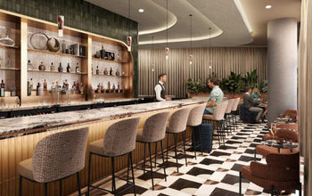 Rendering of bar in Amex's Sidecar Lounge