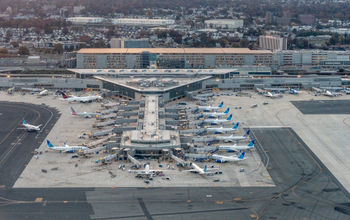 Aerial view of Newark Liberty International Airport