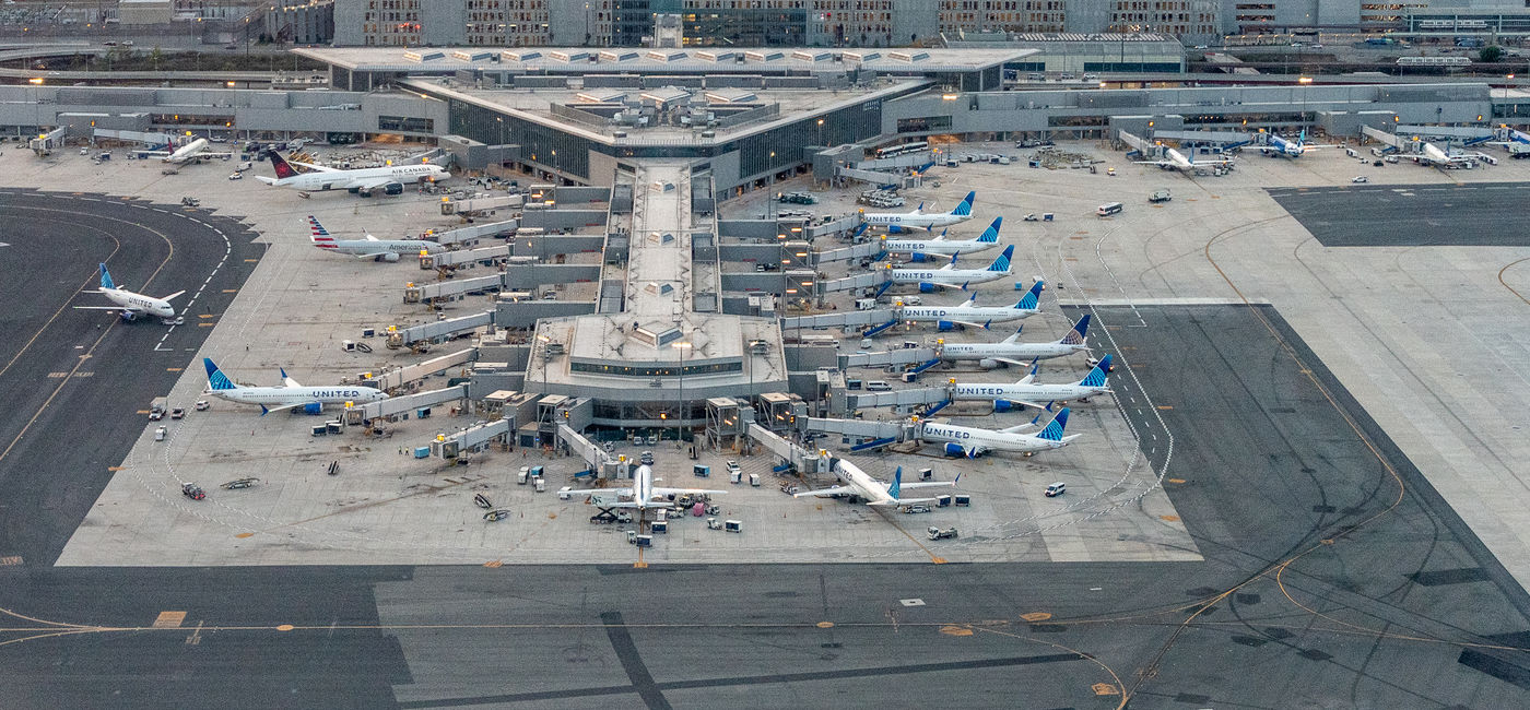 Image: Aerial view of Newark Liberty International Airport. (Photo Credit: Adobe/John McAdorey)