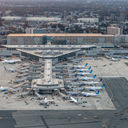 Aerial view of Newark Liberty International Airport