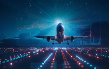 Plane chart graphic, stock, graphs, money, flight, air travel,