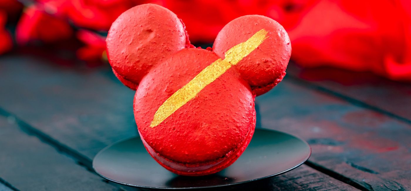 Image: Milk Tea Macaron at Disney California Adventure's Lunar New Year. (Photo Credit: Disneyland Resort Media)