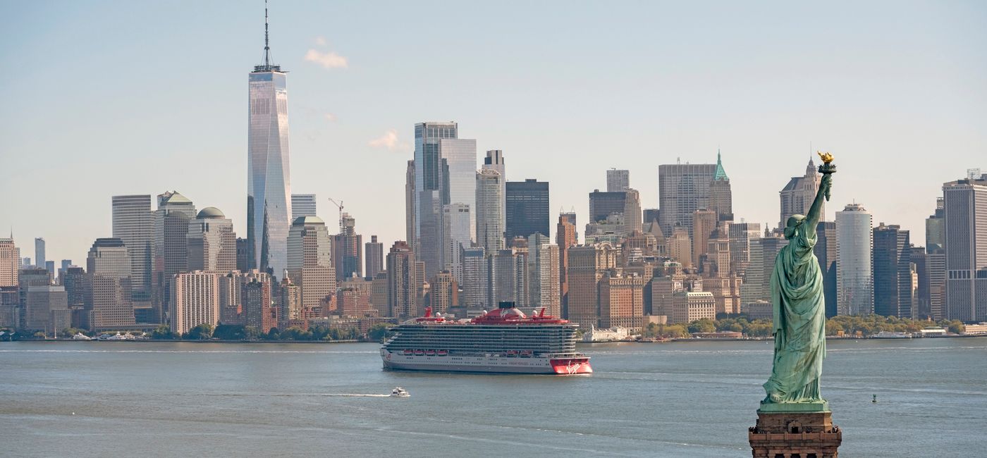 Image: Brilliant Lady set sail on her MerMaiden voyage from New York City (Photo Credit: Virgin Voyages)