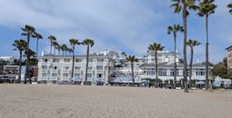 Shutters on the Beach sits steps from the Pacific Ocean