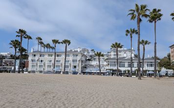Shutters on the Beach sits steps from the Pacific Ocean
