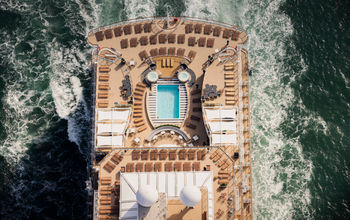 Cunard’s New Queen Anne, cruise, ship, cruising, sail, sailing, ocean, water, fireworks