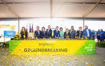 Groundbreaking for Brightline high-speed rail route between Las Vegas and Southern California.