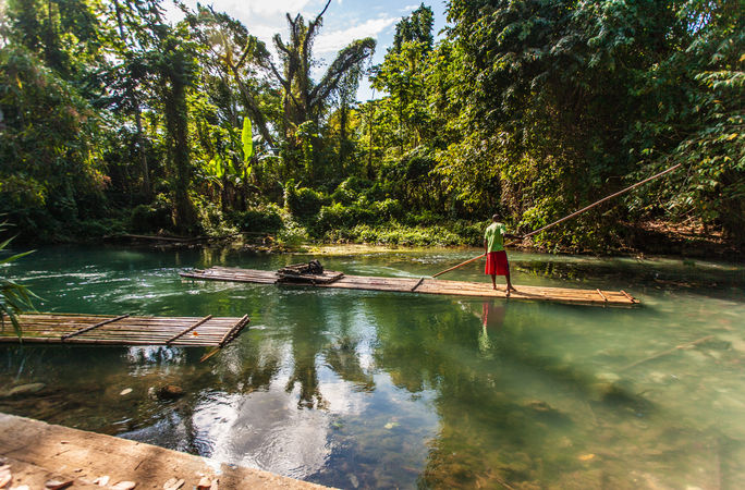 Rafting on the Martha Brae River, Jamaica