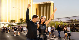 Visitors can head to the Fan District between Luxor and Mandalay Bay