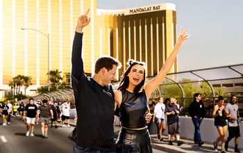 Visitors can head to the Fan District between Luxor and Mandalay Bay