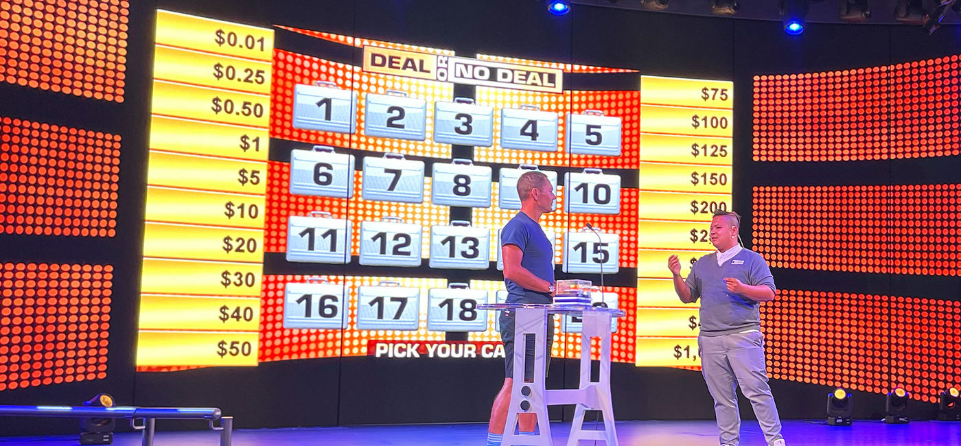 Image: Travelers can now play "Deal or No Deal" on some Holland America Line vessels (Photo Credit: CNW Group/TimePlay Inc.)