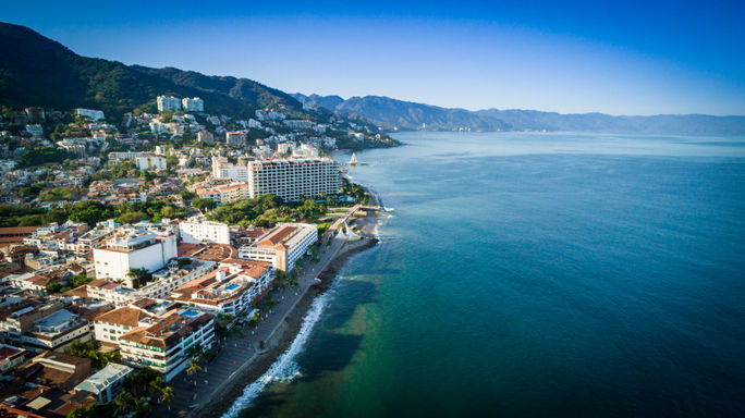 Aerial view of Puerto Vallarta Aerial view of Puerto Vallarta