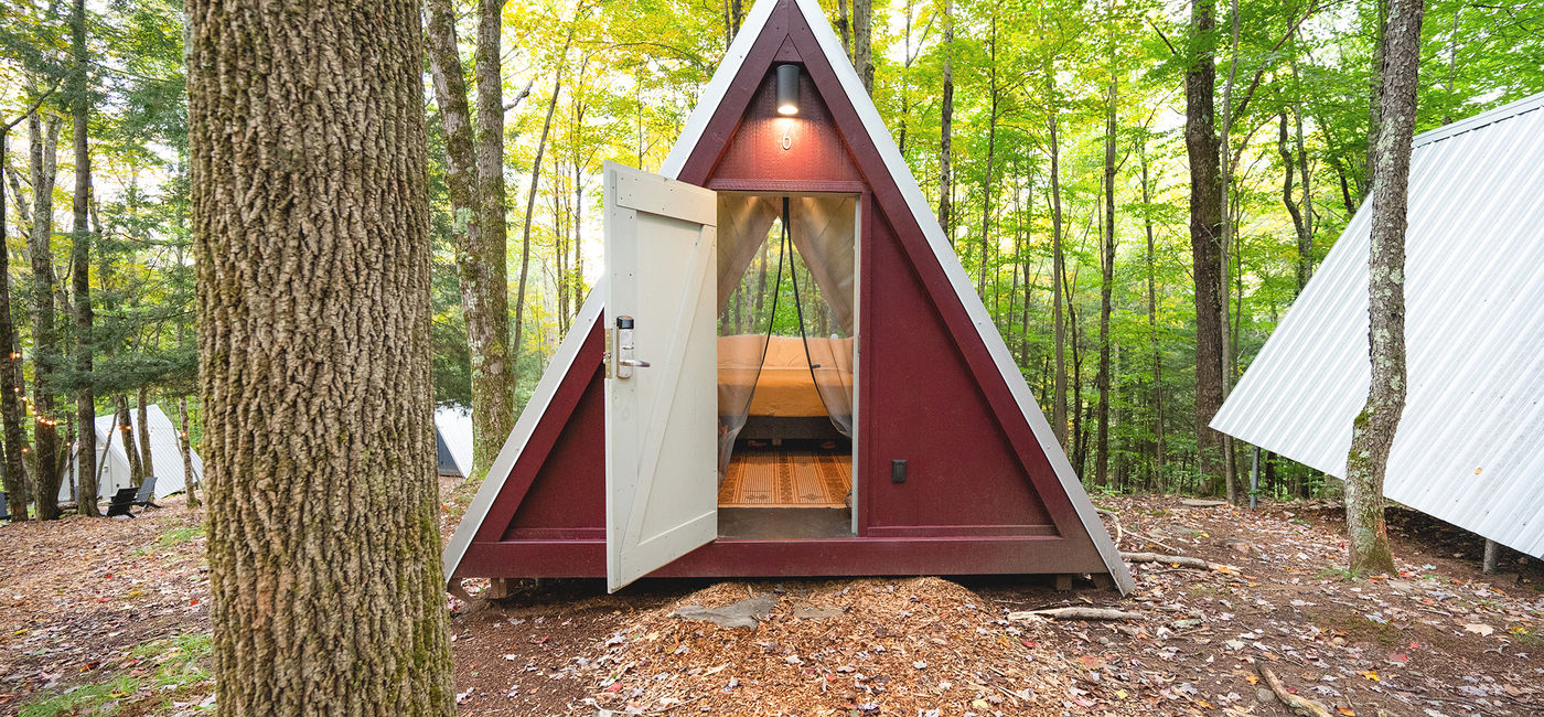 Image: The A-frame cabins are available May through October (Photo Credit: Callicoon Hills)