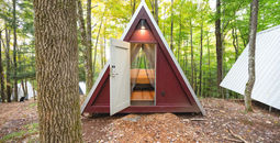 The A-frame cabins are available May through October