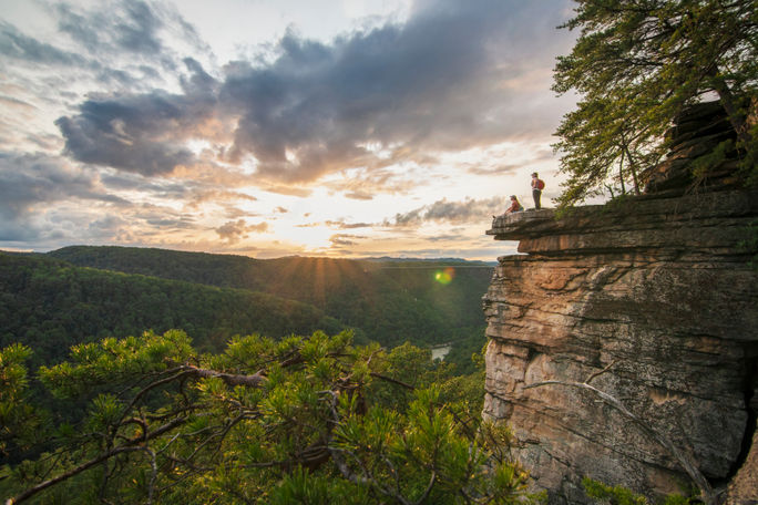 Aussichtspunkt New River Gorge in West Virginia