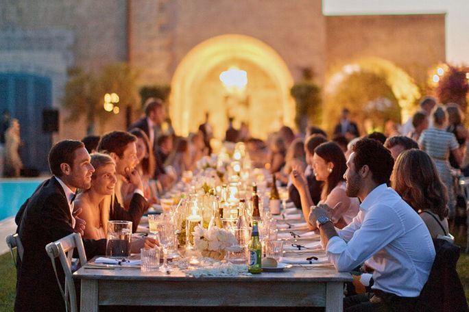 A celebration at a villa