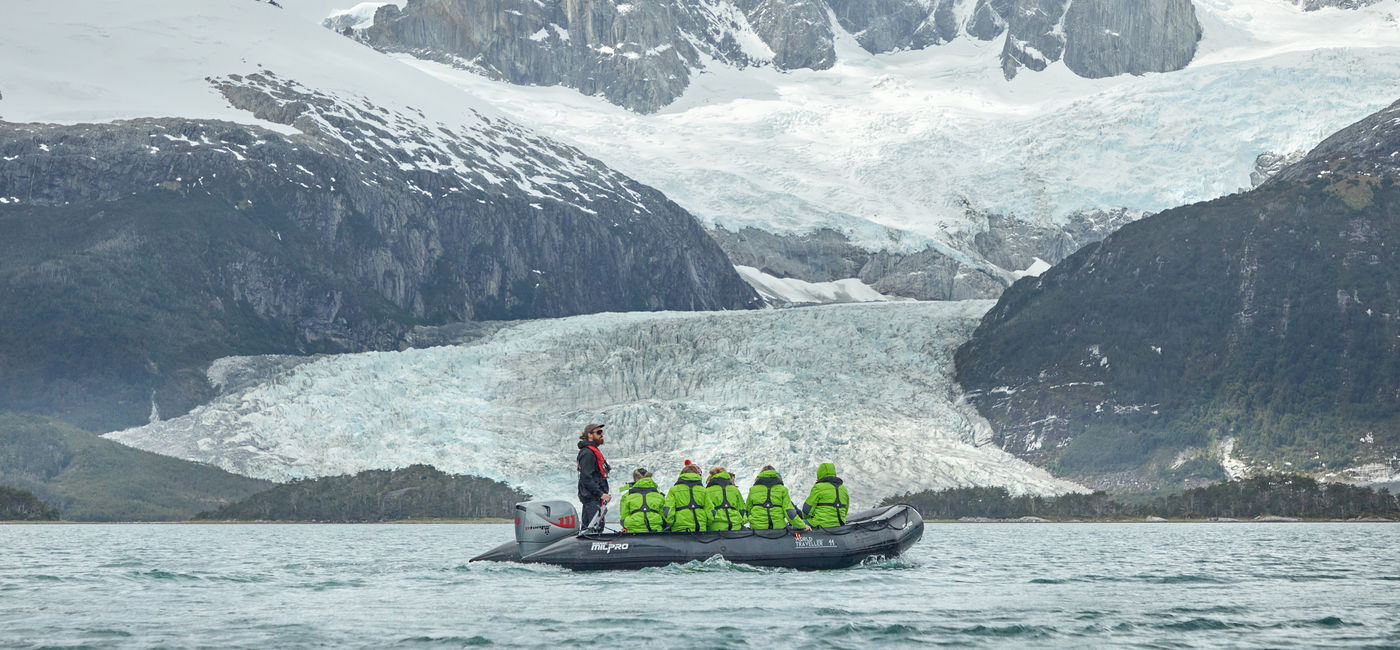 Image: Zodiac wildlife excursion. (photo courtesy of Atlas Ocean Voyages)