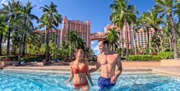 A couple at the Royal Baths pool.