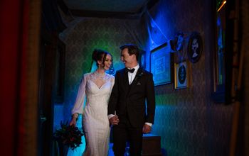 Haunted Mansion Parlor.
