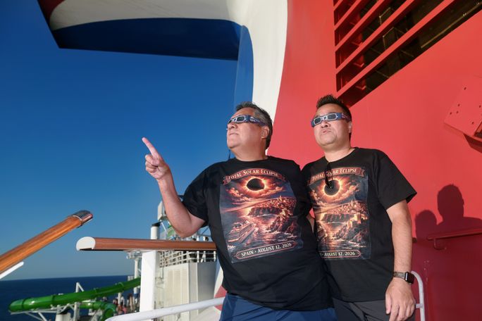 Guests aboard Carnival Cruise Line’s Carnival Legend also had a front-row seat to the celestial event while the ship was at sea Guests aboard Carnival Cruise Line’s Carnival Legend also had a front-row seat to the celestial event while the ship was at sea
