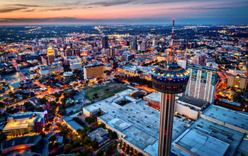 Skyline of San Antonio, Texas.