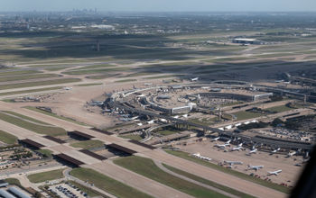 Aerial view of Dallas Fort Worth International Airport