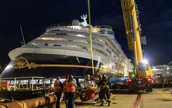 Disney Wonder in drydock