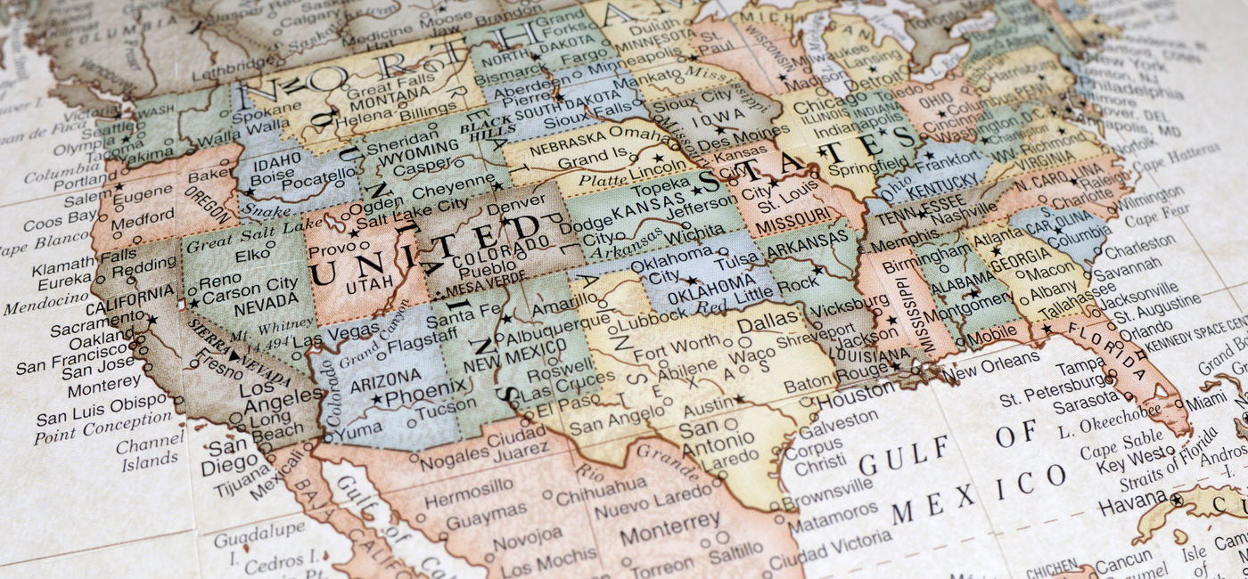 Image: Map of the United States. (Photo via iStock/Getty Images/KeithBinns)