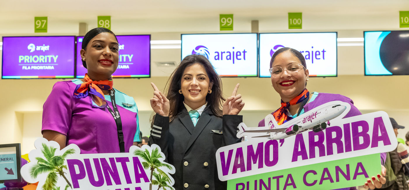 Image: Arajet celebrates the opening of operations in Punta Cana, Dominican Republic. (Photo Credit: Arajet)
