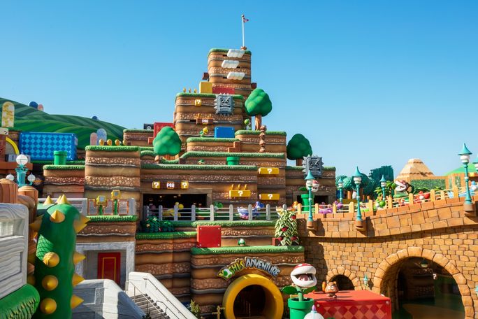 Super Nintendo World bei Universal Epic Universe. Universal Orlando Resort, Universal Epic Universe, Super Nintendo World