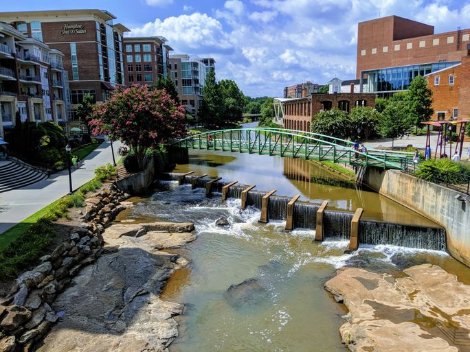 The Reedy River in Greenville, SC