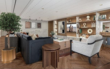 A rendering of an Owner's Suite aboard Oceania Sonata