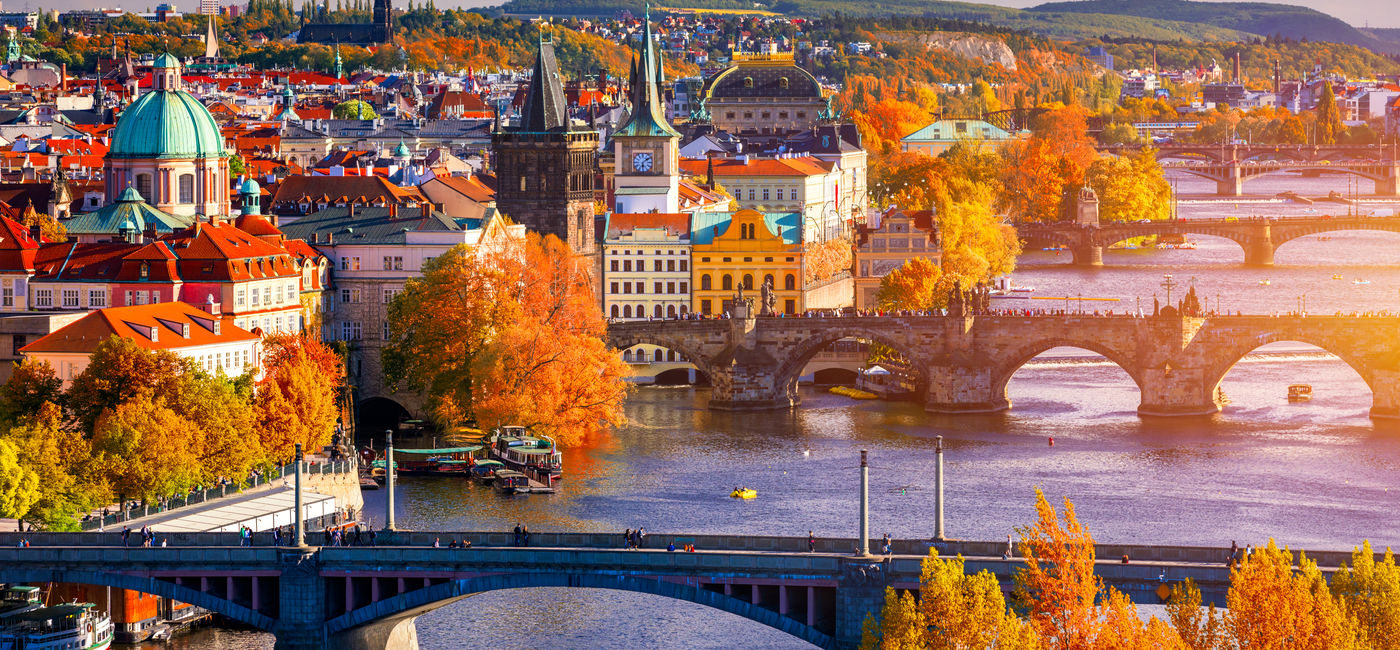 Image: Autumn on the Vltava River in Prague, Czech Republic. (Photo Credit: daliu/Adobe)