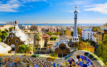Park Guell in Barcelona, Spain