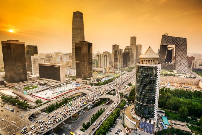 Beijing, China Financial District skyline