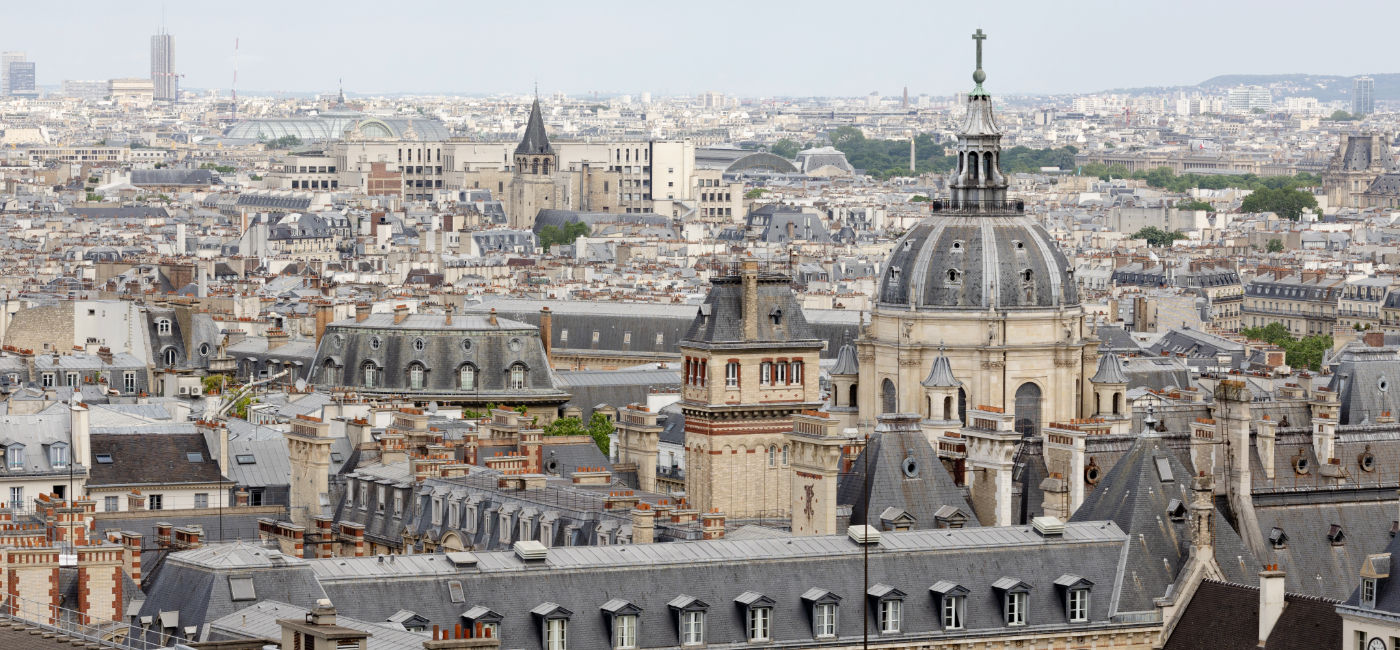 Image: Vue aérienne de la chapelle de la Sorbonne à Paris (Source: Accor / World Monuments Fund)