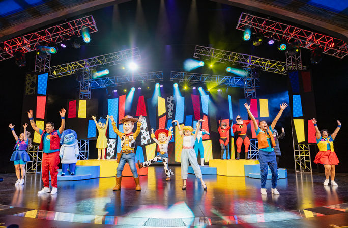 The Pixar Pals Playtime Party at Disneyland's Fantasyland Theatre. The Pixar Pals Playtime Party at Disneyland's Fantasyland Theatre.
