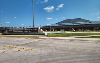Exterior view of Tulum's New Felipe Carrillo Puerto International Airport.