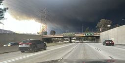 Smoke over Los Angeles amid the wildfires