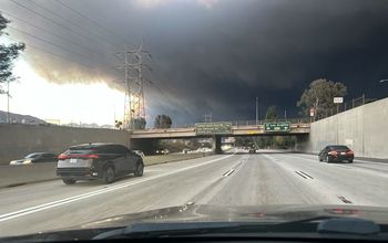 Smoke over Los Angeles amid the wildfires