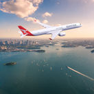 Qantas, A350-1000, airbus airplane, airplane over australia